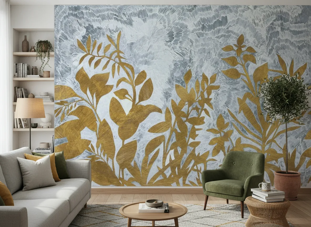 Fleur De Lune — Salon z zielonym fotelem