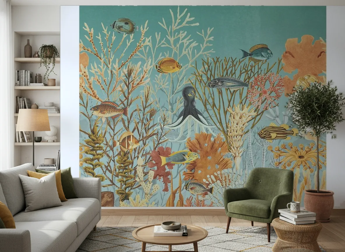 Moorea — Salon z zielonym fotelem