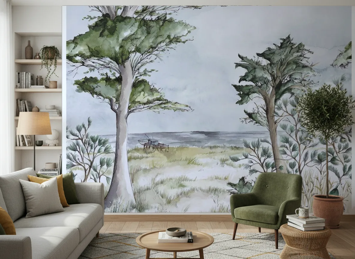 Pornic — Salon z zielonym fotelem