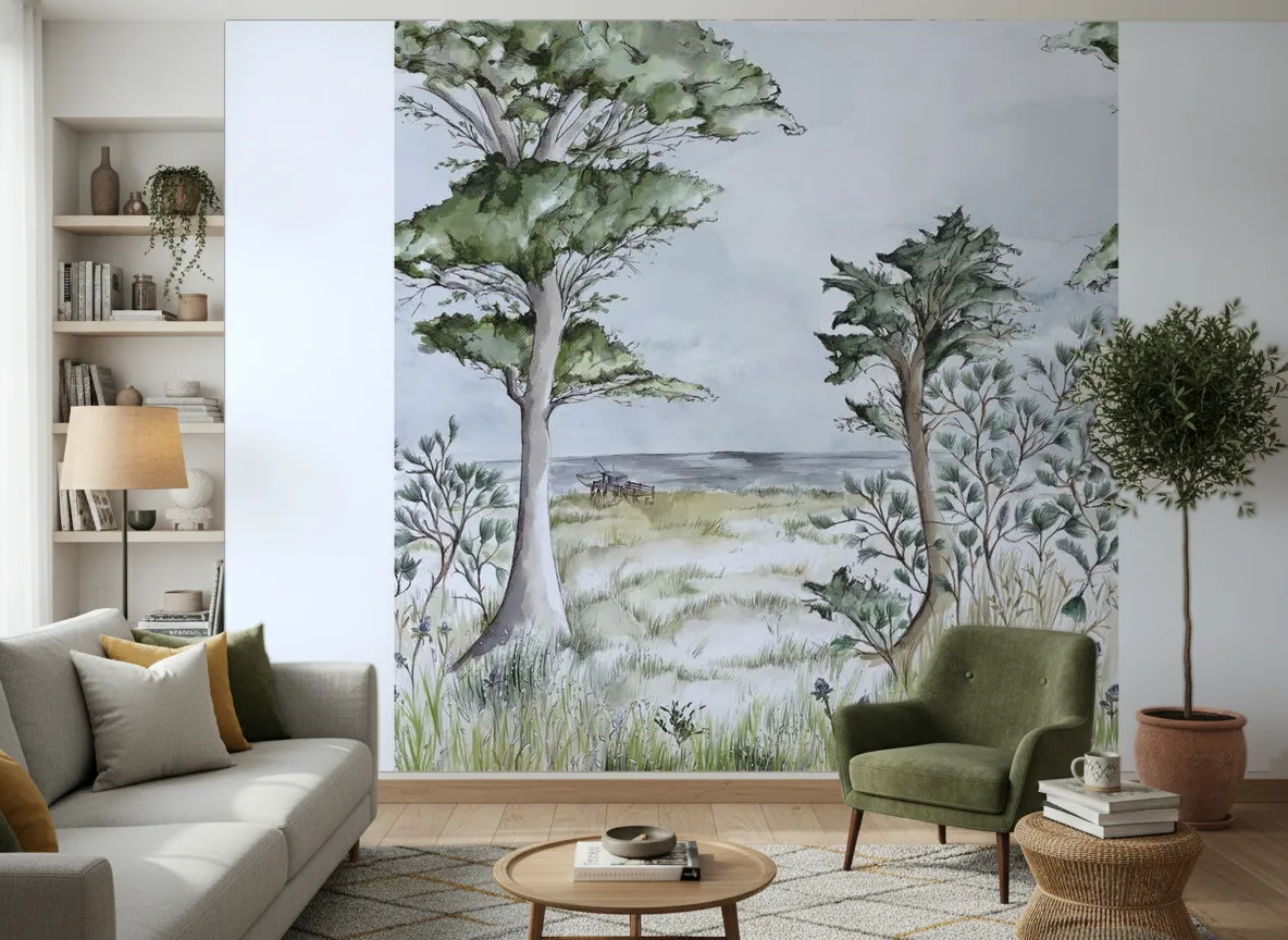 Pornic Int — Salon z zielonym fotelem