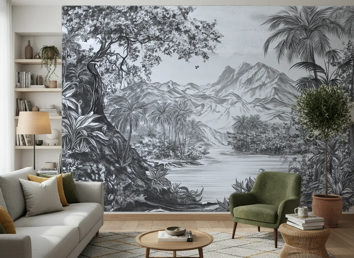 Mirage — Salon z zielonym fotelem