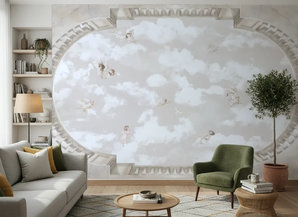 Amore — Salon z zielonym fotelem