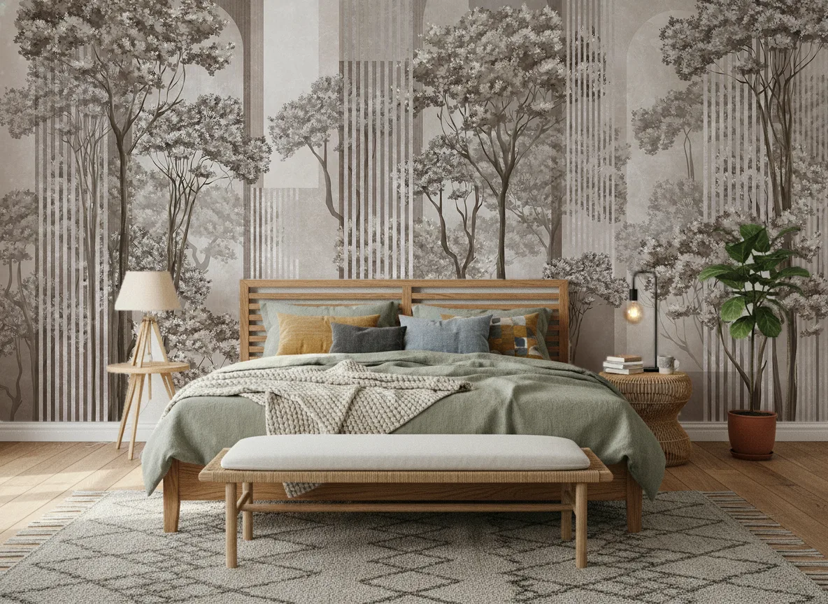 Woodline — Sypialnia z lnianą pościelą