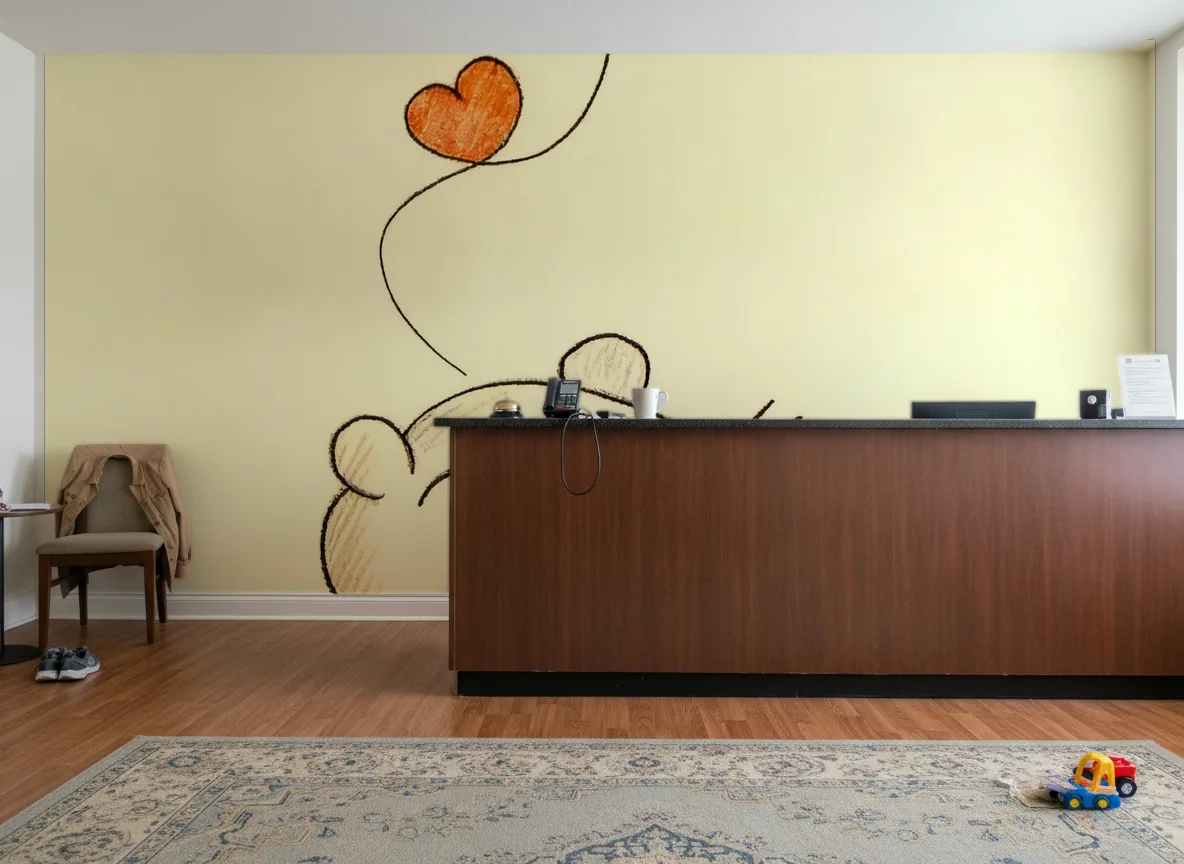 Miś z balonikiem — Recepcja hotelowa