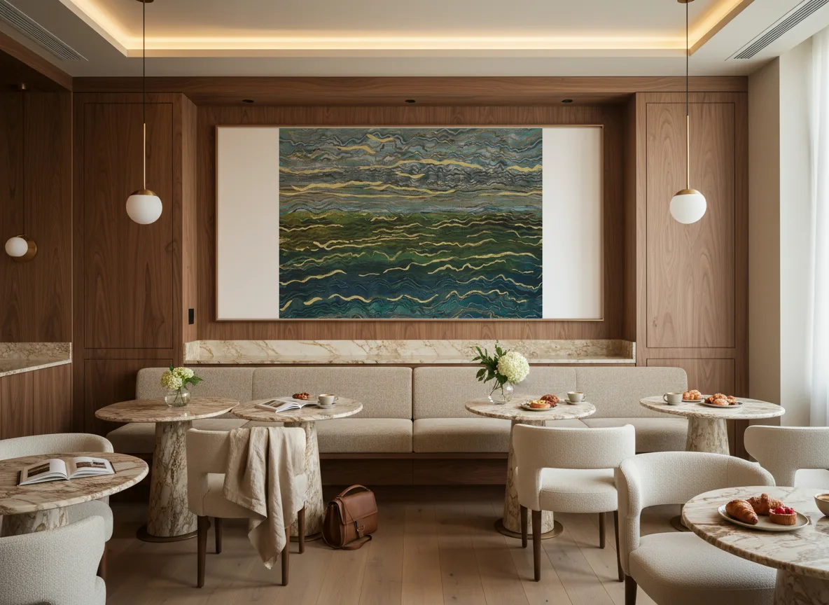 Azurite — Restauracja hotelowa — pole nad ławą