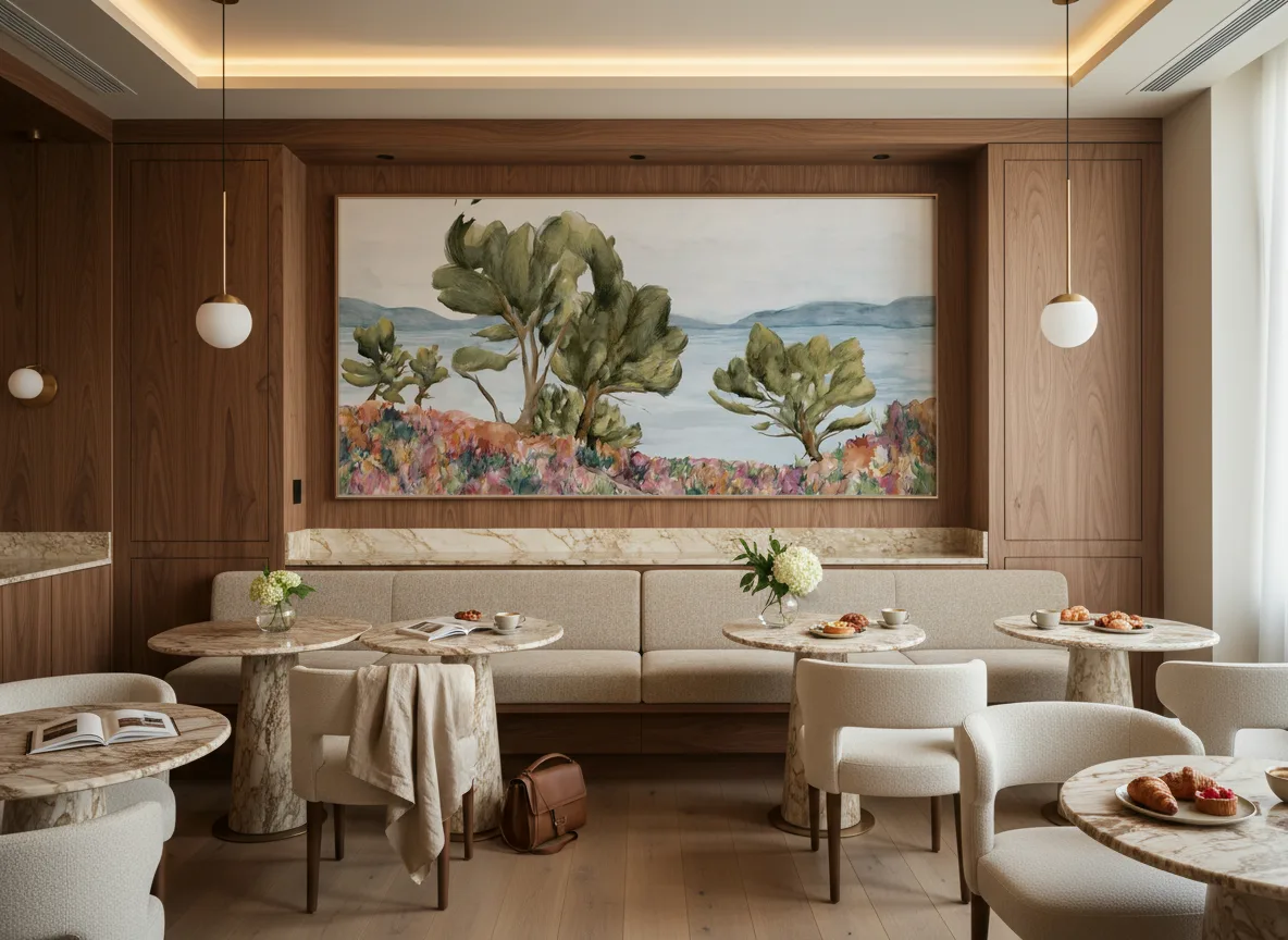 Cap Frehel — Restauracja hotelowa — pole nad ławą