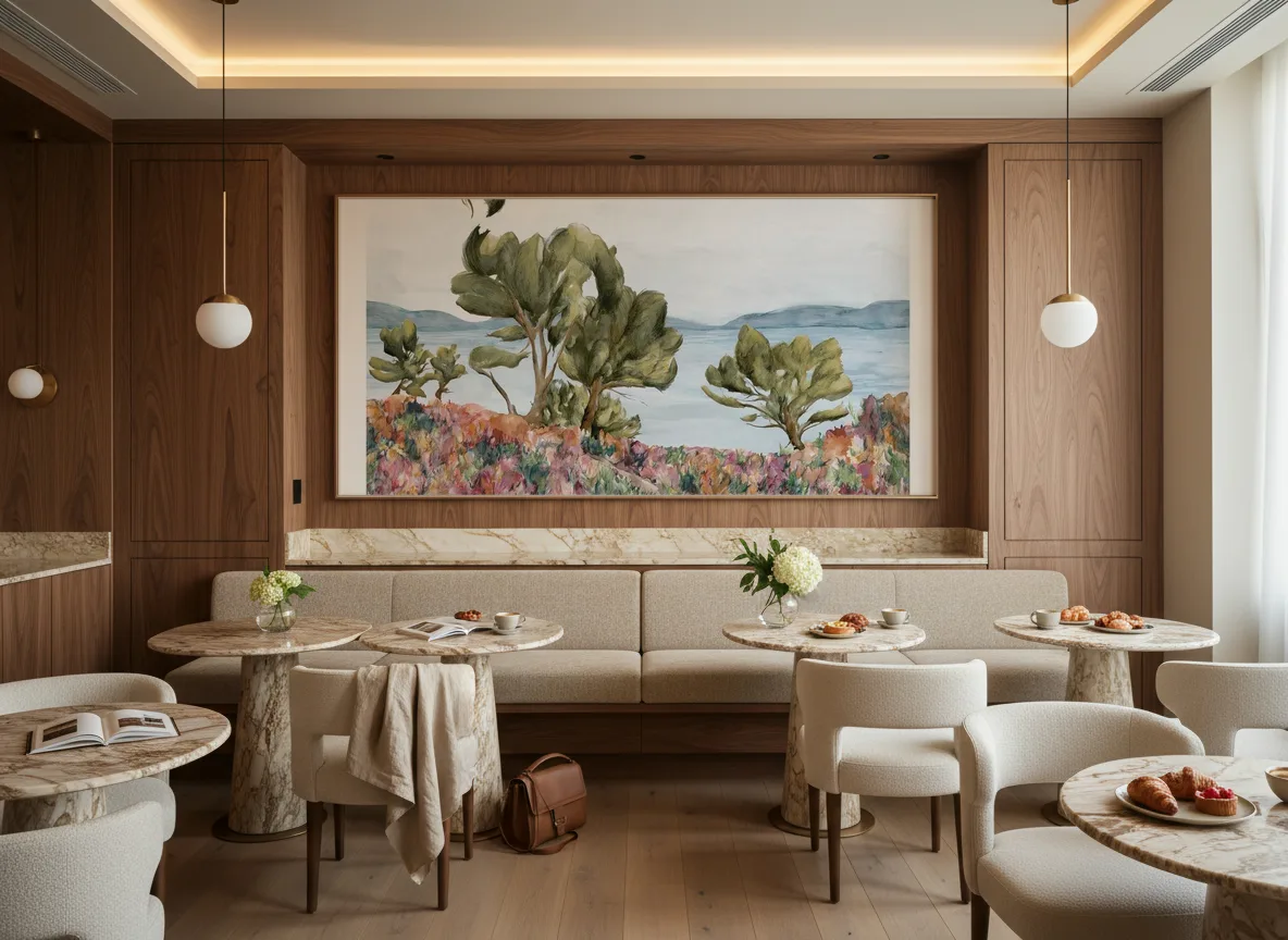 Cap Frehel Int — Restauracja hotelowa — pole nad ławą