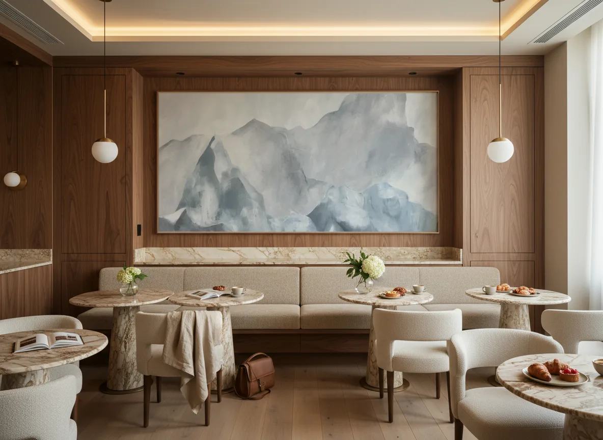EVEREST Panoramas — Restauracja hotelowa — pole nad ławą
