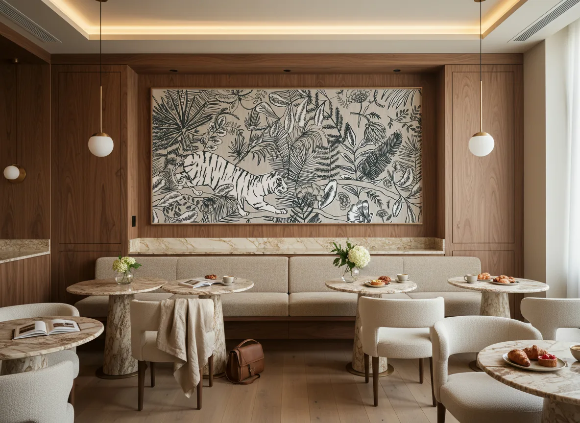 PASHU Panoramas — Restauracja hotelowa — pole nad ławą
