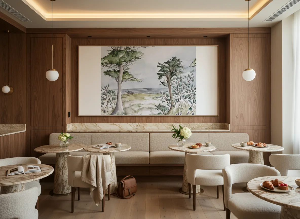 Pornic Int — Restauracja hotelowa — pole nad ławą