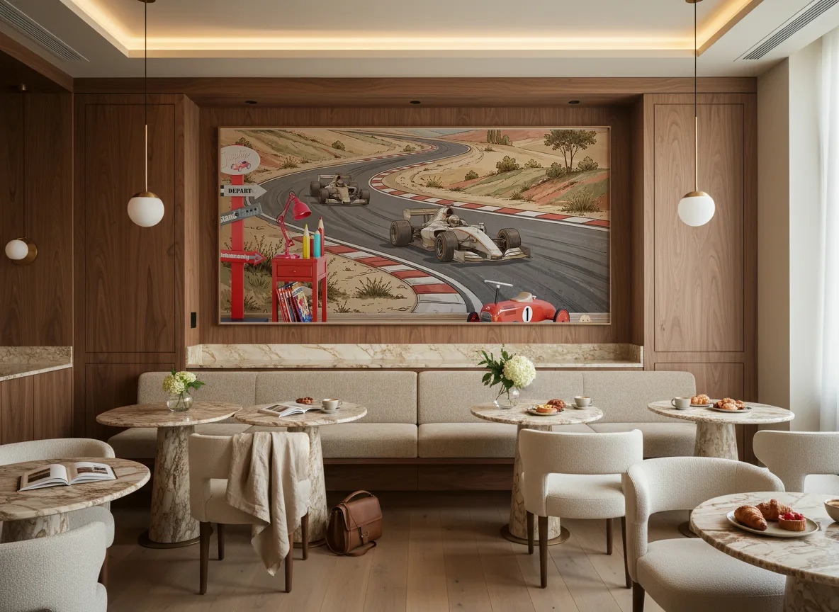 “Formuła 1” — Restauracja hotelowa — pole nad ławą