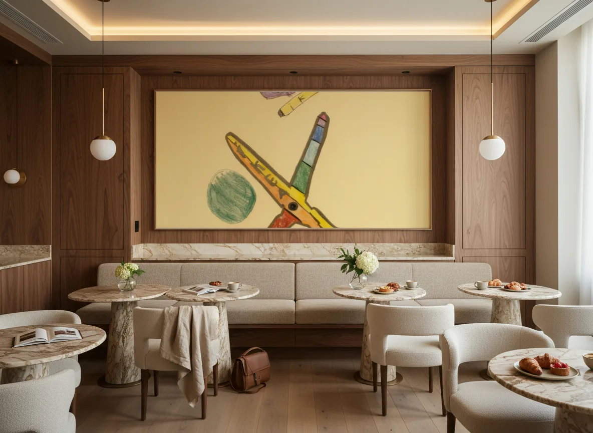 Przybory — Restauracja hotelowa — pole nad ławą
