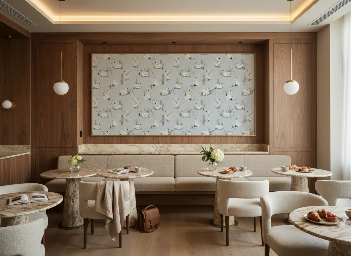 Svan — Restauracja hotelowa — pole nad ławą