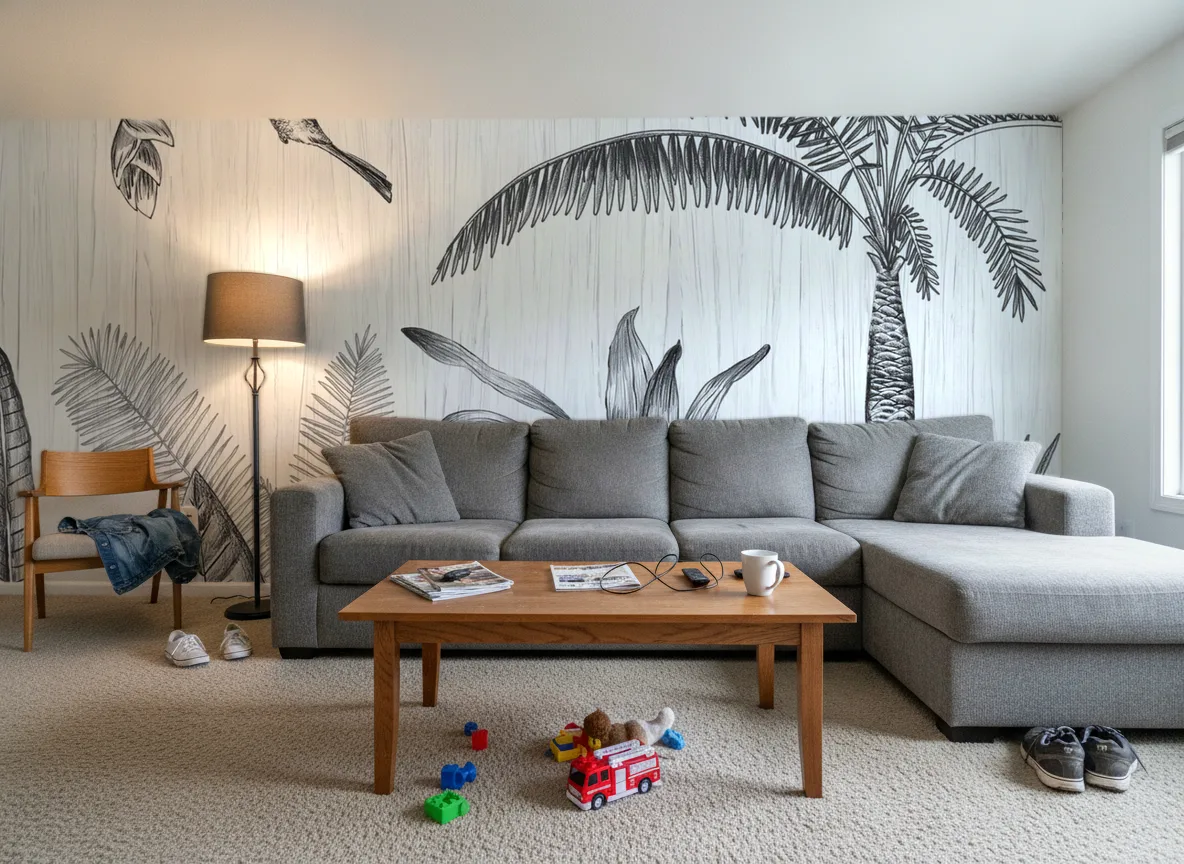 IPANEMA Panoramas — Salon w domu — ściana za sofą