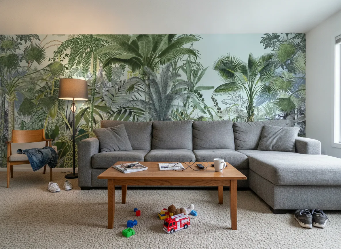 MONTEVERDE Panoramas — Salon w domu — ściana za sofą