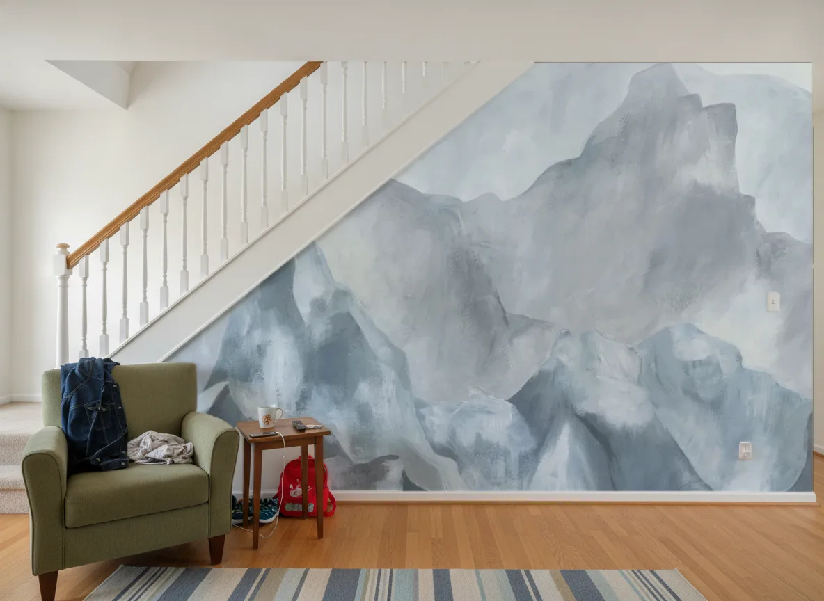 EVEREST Panoramas — Schody w domu — ściana wzdłuż biegu