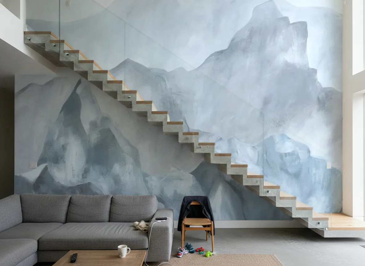 EVEREST Panoramas — Schody wspornikowe — ściana na dwie kondygnacje