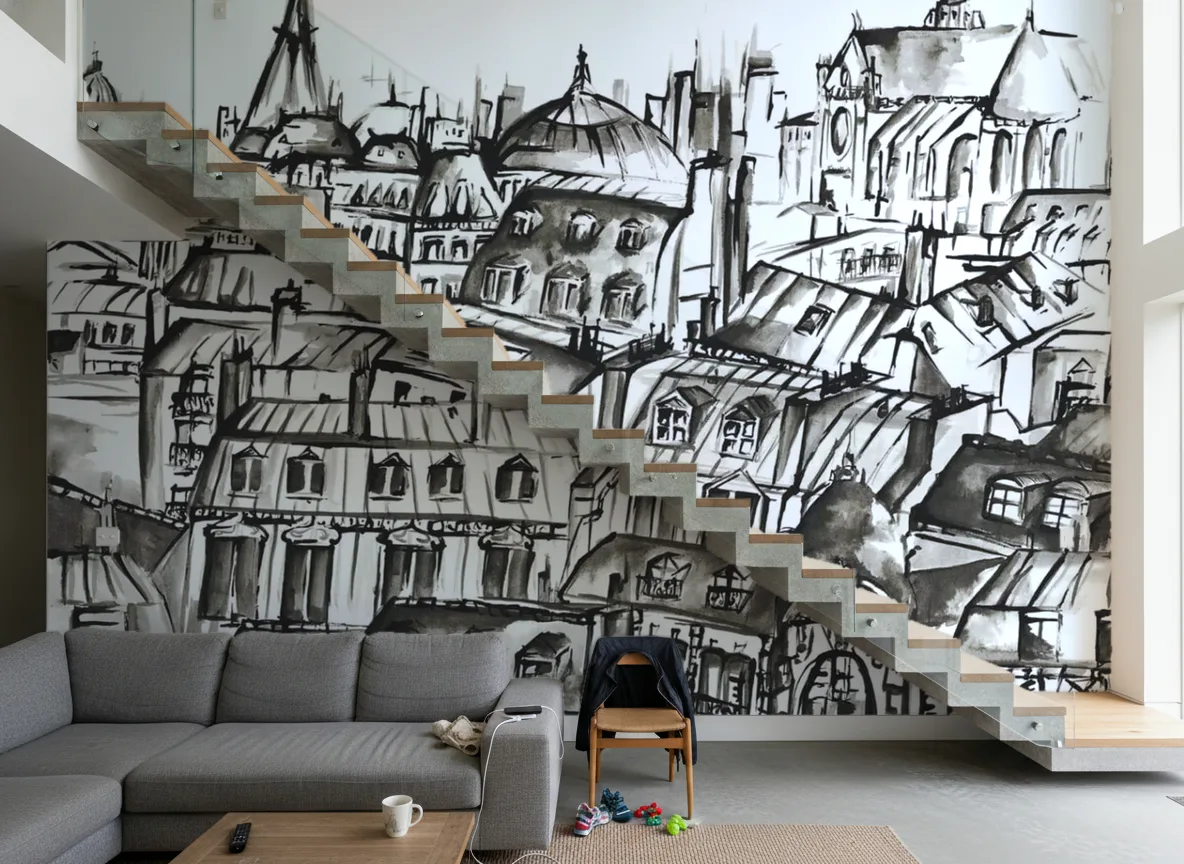 GRANDS BOULEVARDS Panoramas — Schody wspornikowe — ściana na dwie kondygnacje