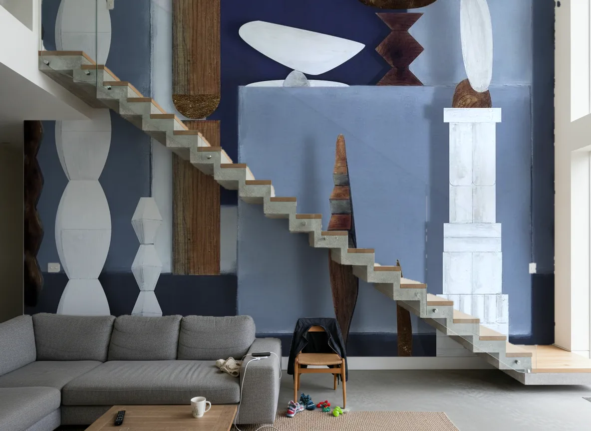 L'atelier De Brancusi — Schody wspornikowe — ściana na dwie kondygnacje
