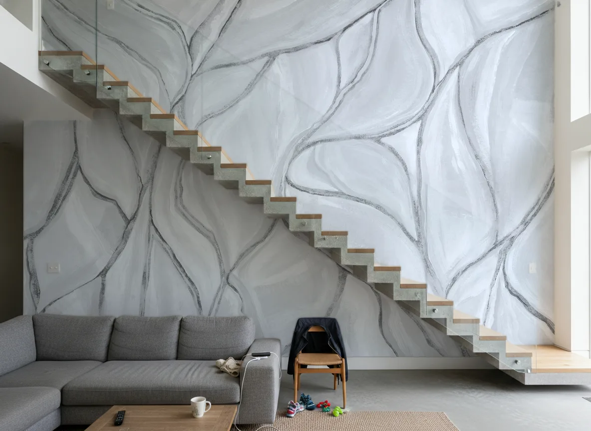 Folded Form — Schody wspornikowe — ściana na dwie kondygnacje