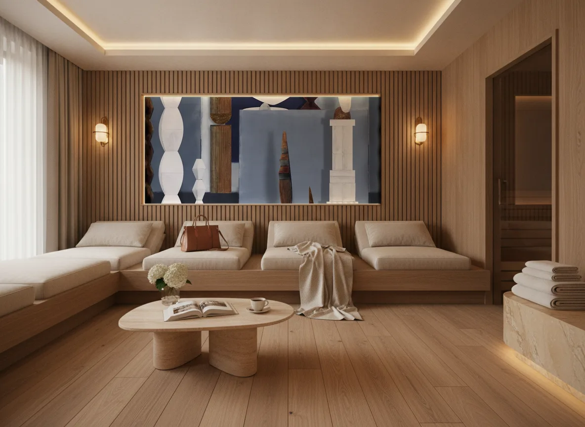 L'atelier De Brancusi — Strefa relaksu — pole nad leżankami