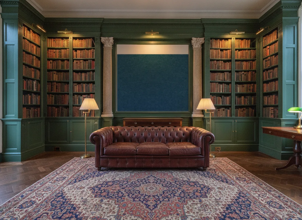 SlimWall — Biblioteka w butelkowej zieleni
