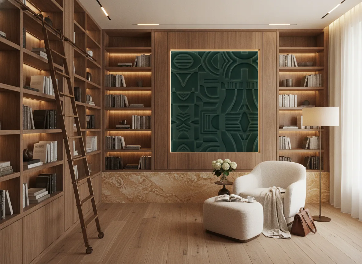 Arcane — Biblioteka — podświetlone pole między regałami