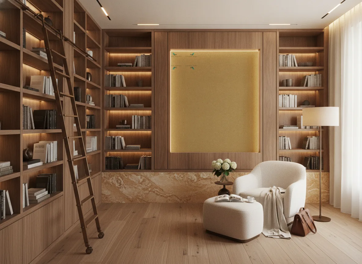 Bolinger — Biblioteka — podświetlone pole między regałami