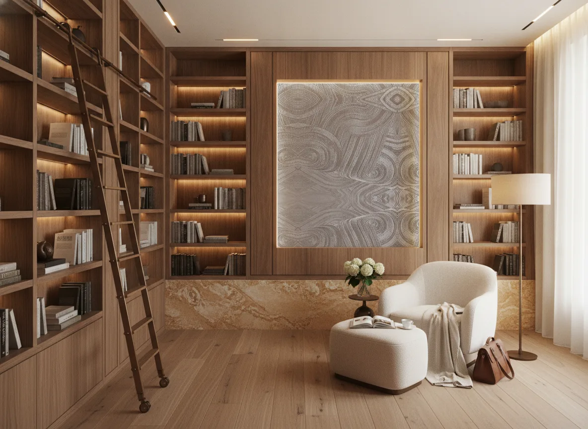 Carat — Biblioteka — podświetlone pole między regałami