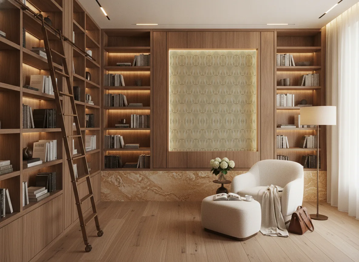 Castalia — Biblioteka — podświetlone pole między regałami