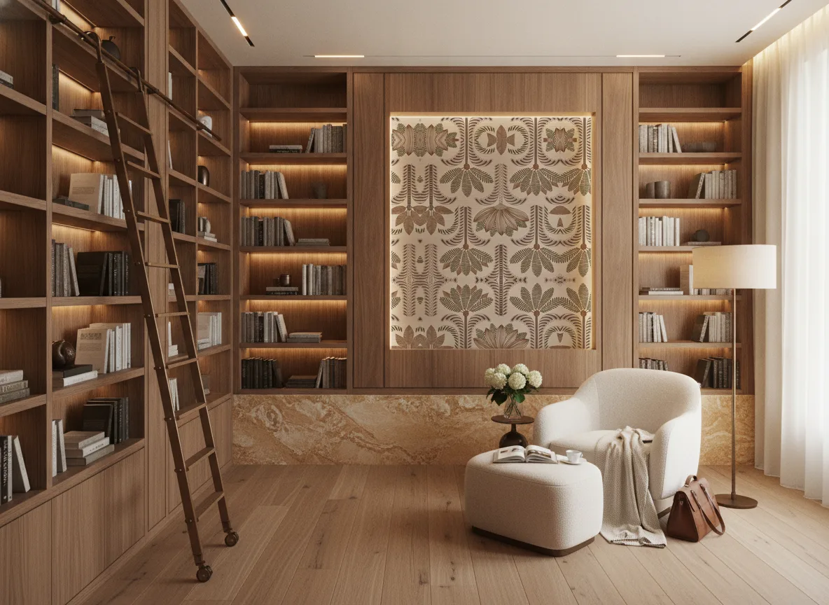 Dattara — Biblioteka — podświetlone pole między regałami