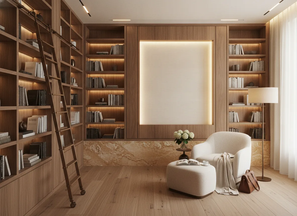 Lienzo — Biblioteka — podświetlone pole między regałami