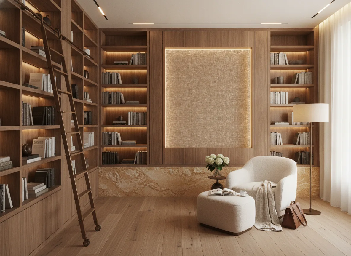 Lincotea — Biblioteka — podświetlone pole między regałami
