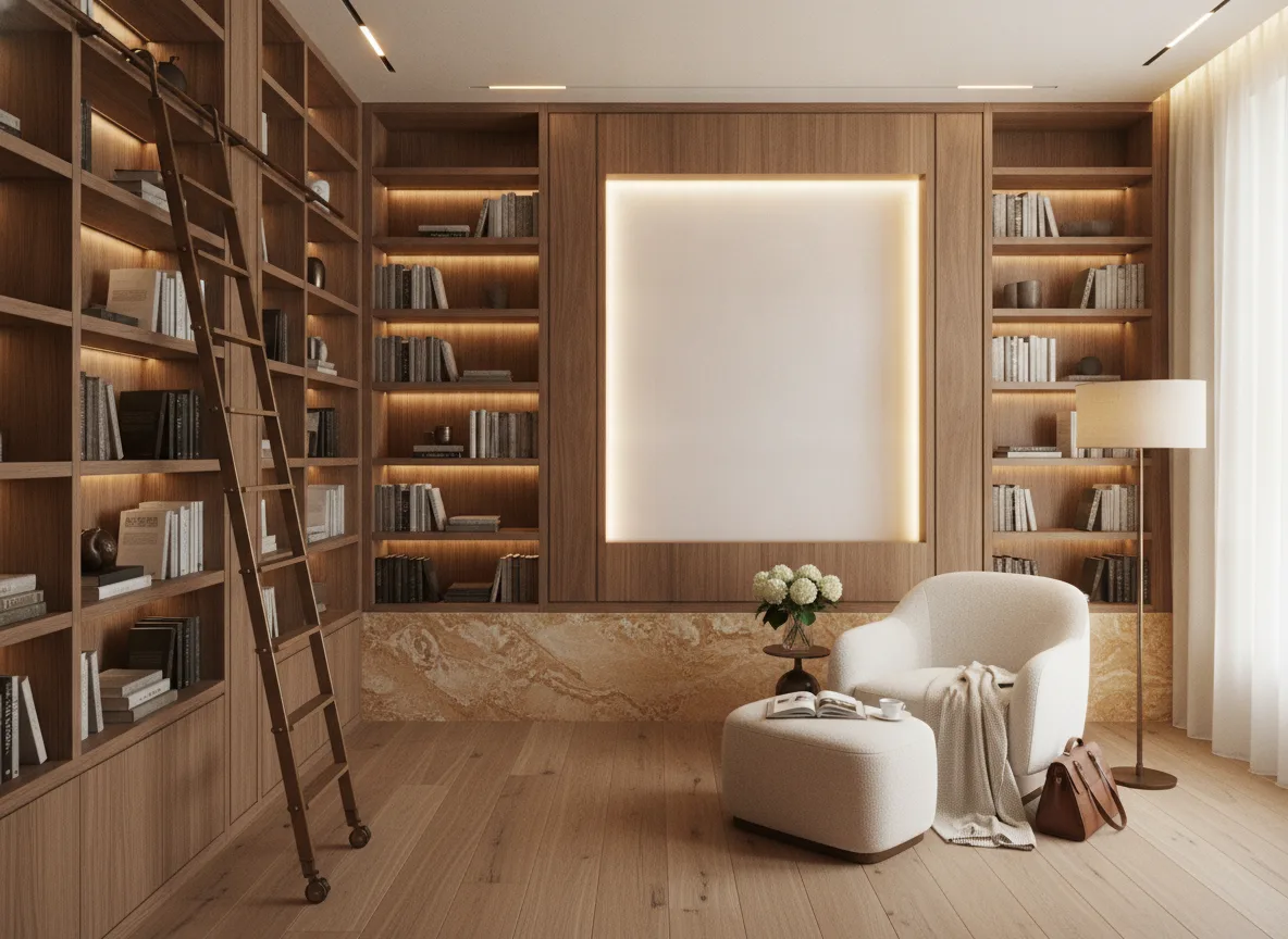 Octa — Biblioteka — podświetlone pole między regałami
