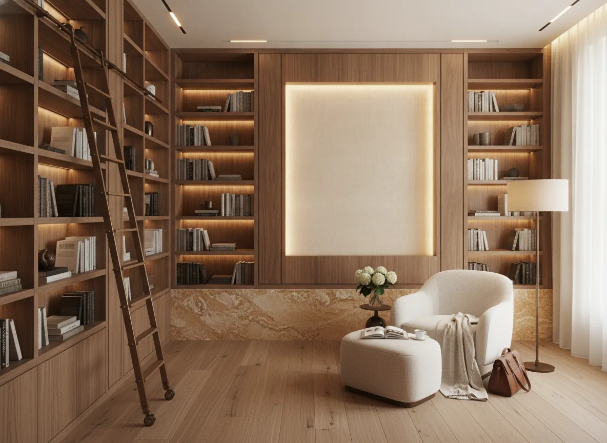 Platinum — Biblioteka — podświetlone pole między regałami