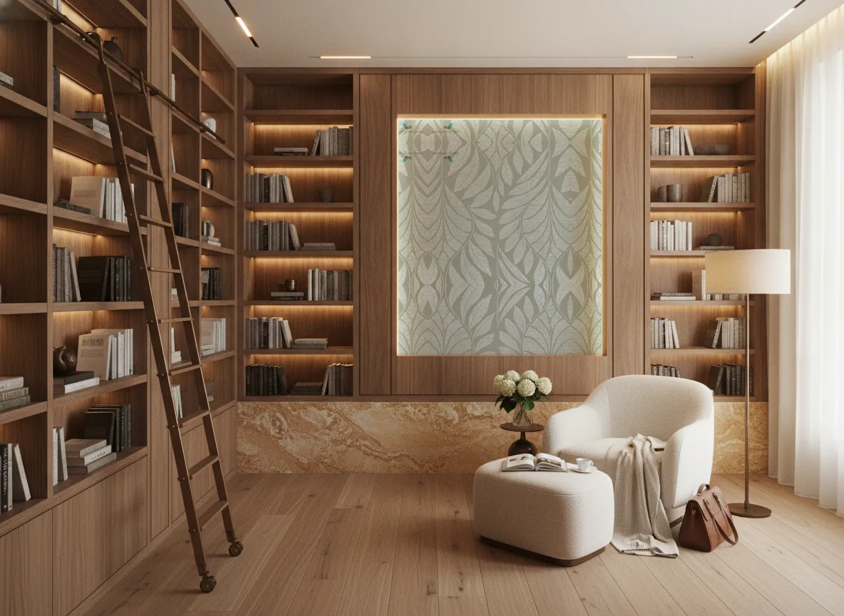 Printemps Viennois — Biblioteka — podświetlone pole między regałami
