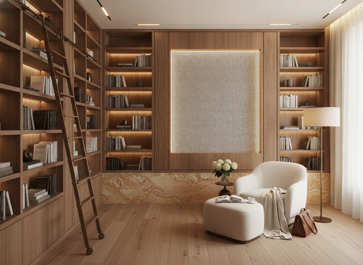 Saiho — Biblioteka — podświetlone pole między regałami