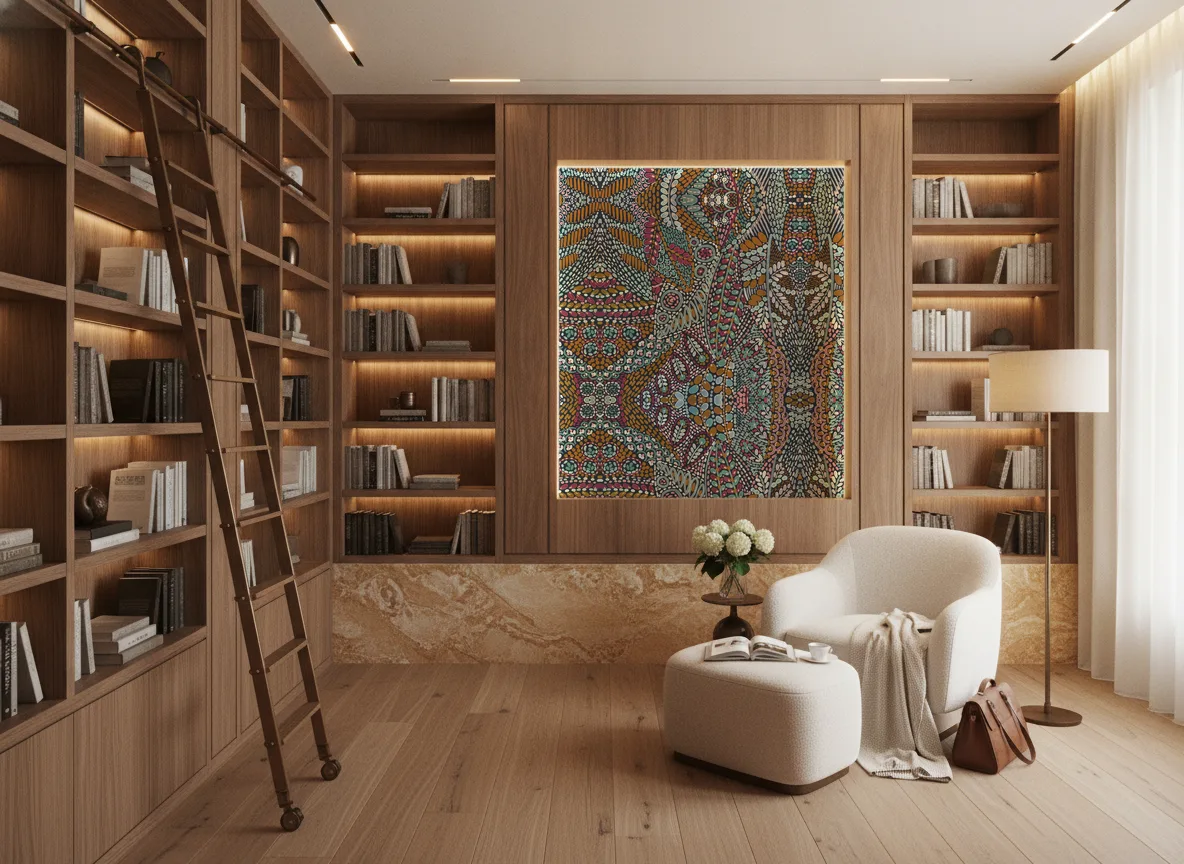 Talavera — Biblioteka — podświetlone pole między regałami