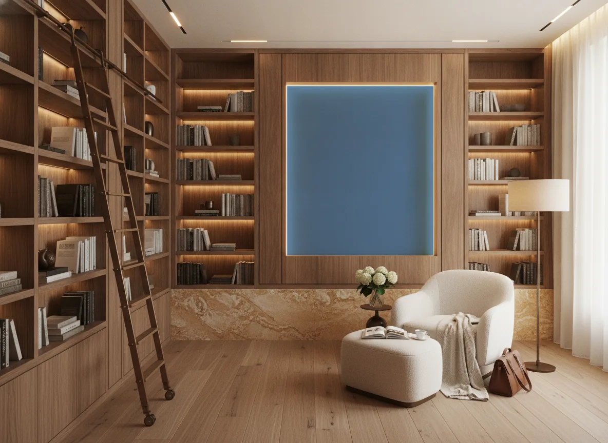 AirPanel — Biblioteka — podświetlone pole między regałami