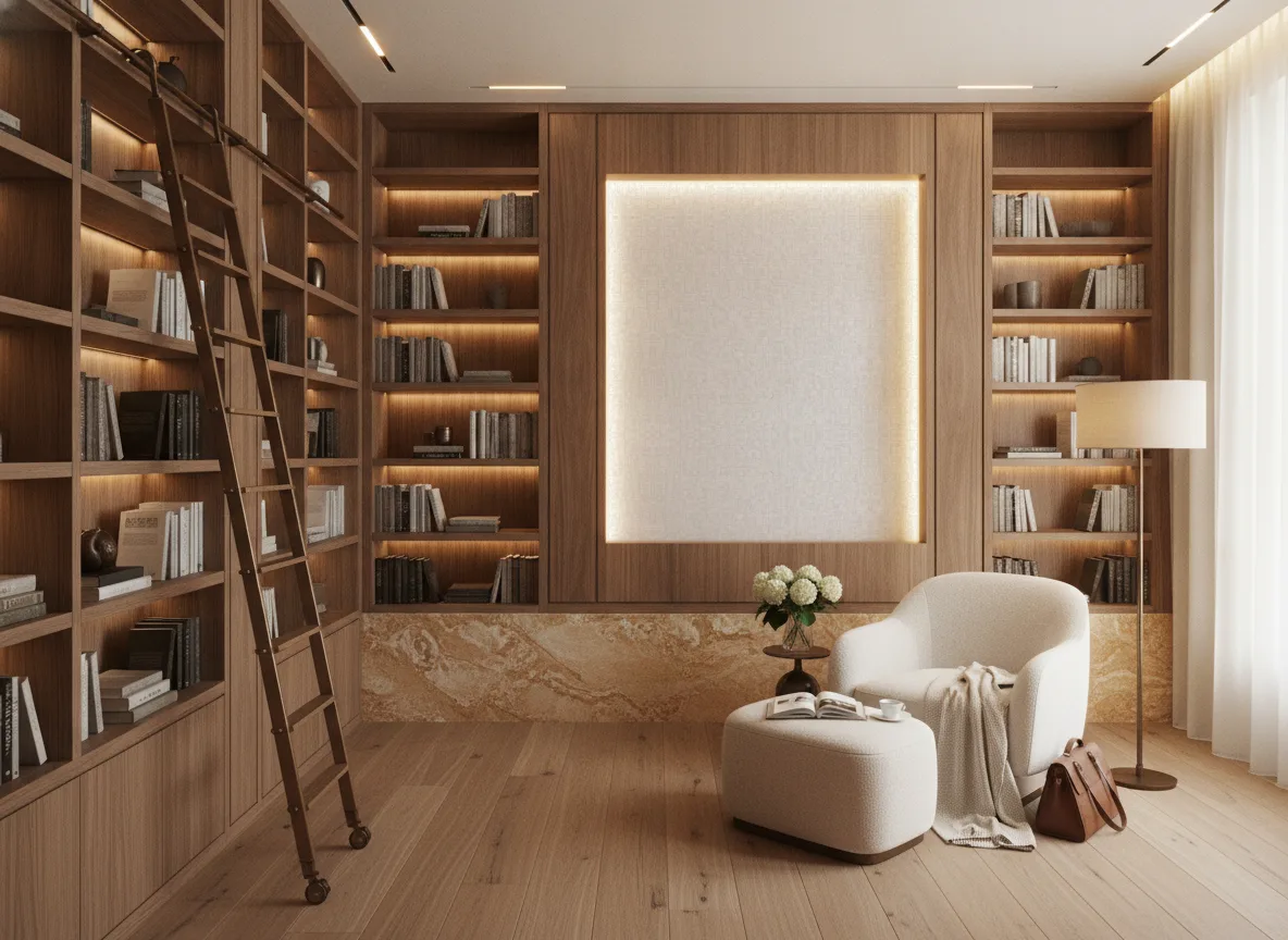 Empera — Biblioteka — podświetlone pole między regałami