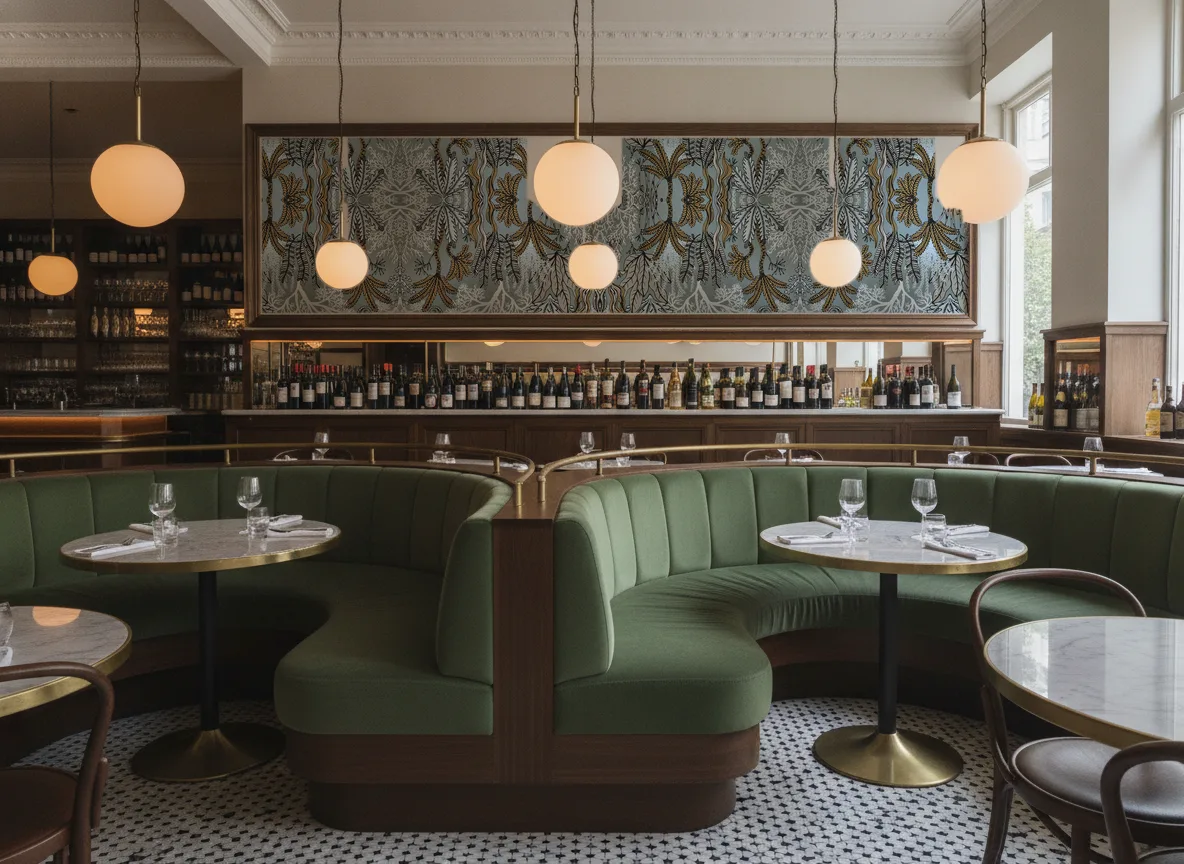 Posidonie — Bistro — pole nad zielonymi lożami