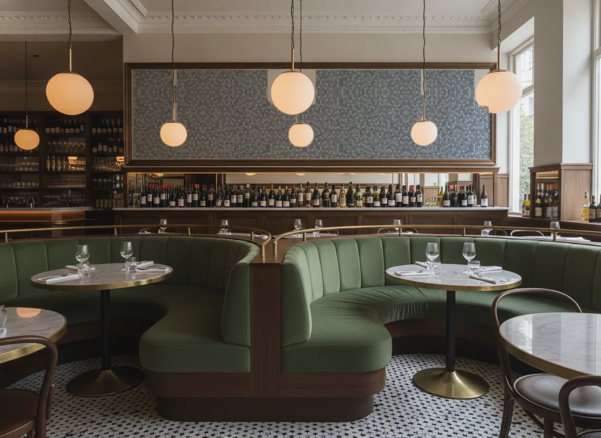 Drobne heksagony — Bistro — pole nad zielonymi lożami