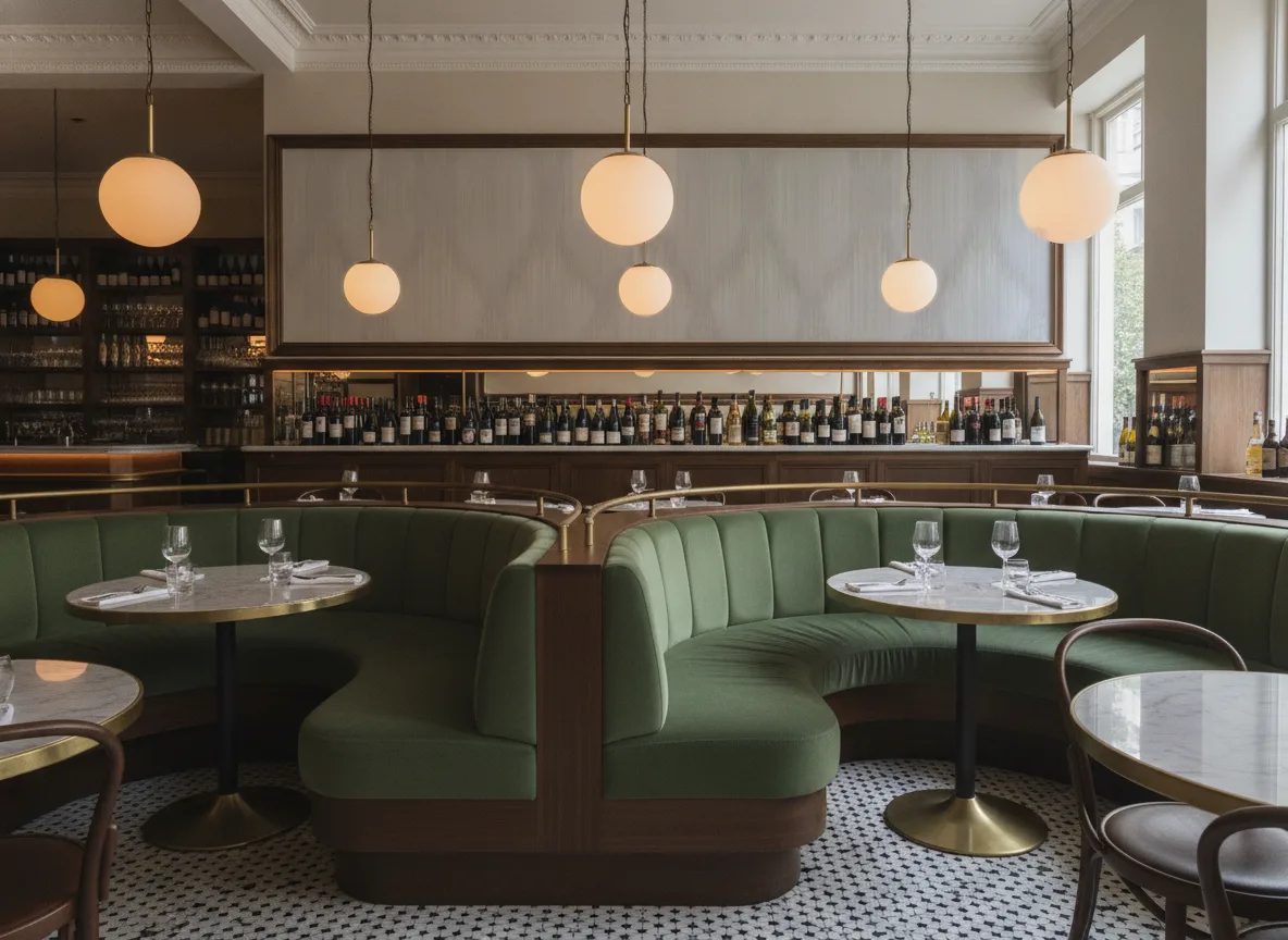 Świetliste smugi — Bistro — pole nad zielonymi lożami