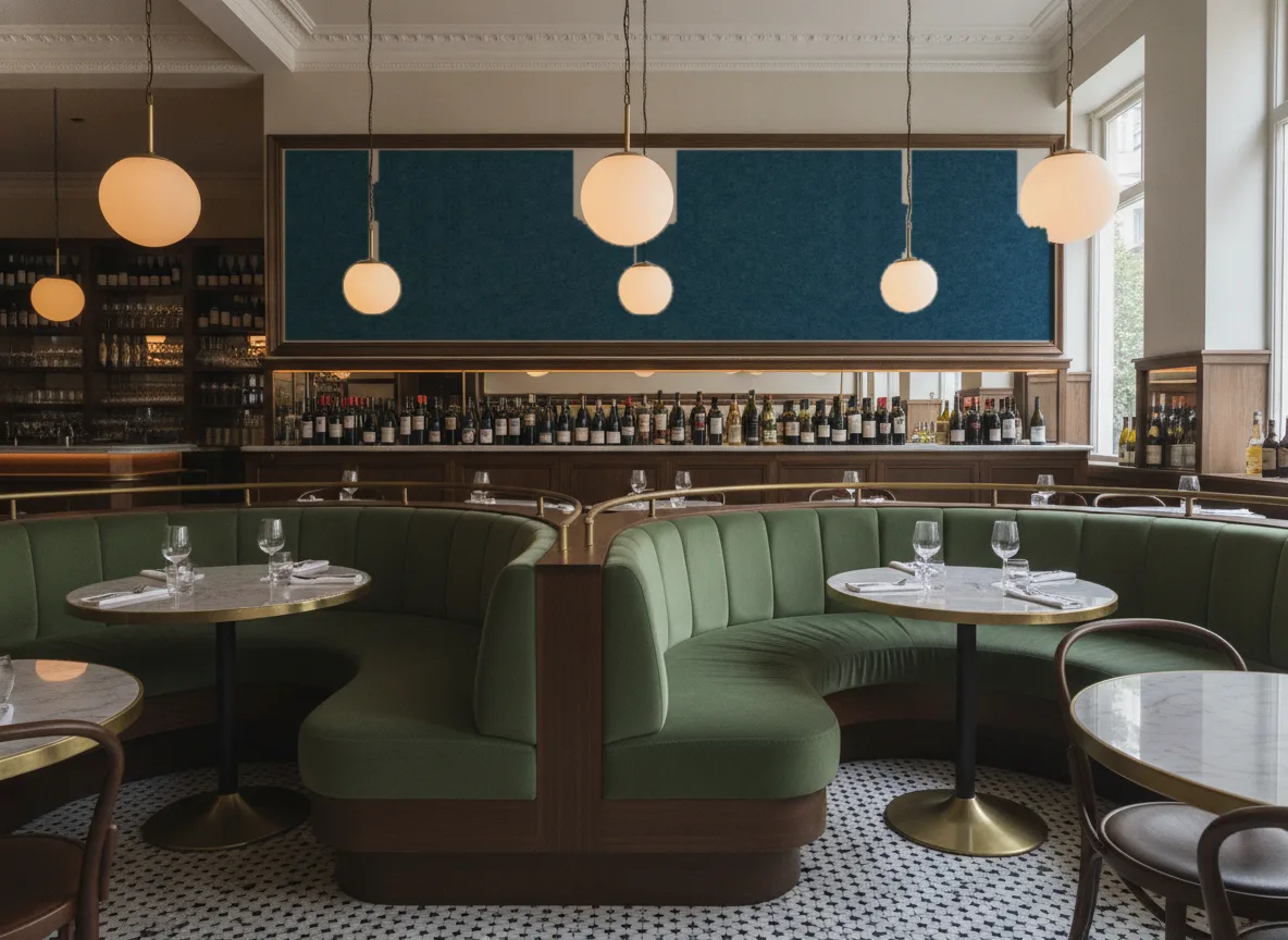 Slimwall Tiles — Bistro — pole nad zielonymi lożami