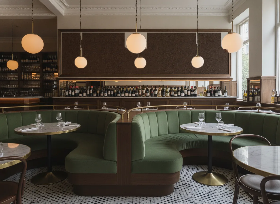 Tapeta obiektowa Bruce W15 — Bistro — pole nad zielonymi lożami