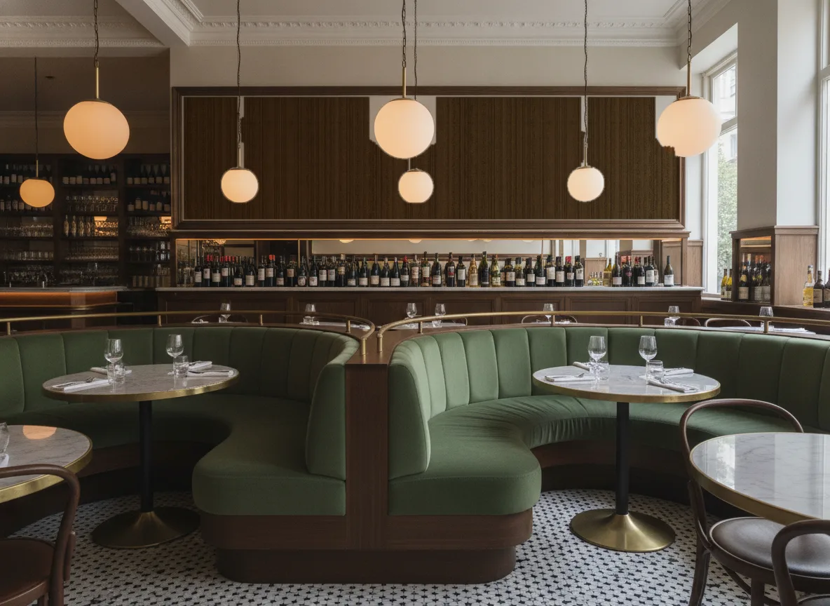 Tapeta obiektowa Cora W18 — Bistro — pole nad zielonymi lożami