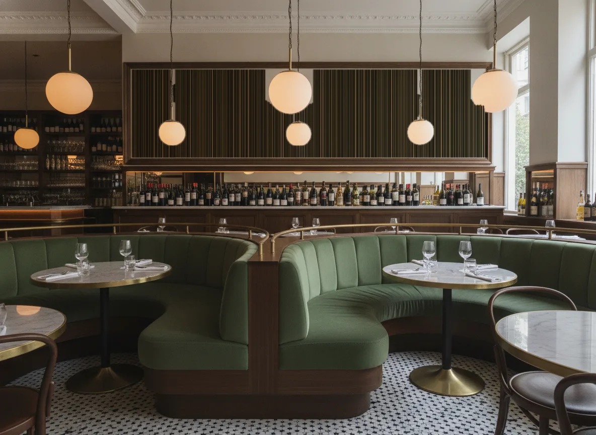 Tapeta obiektowa Harry Glossy W01 — Bistro — pole nad zielonymi lożami