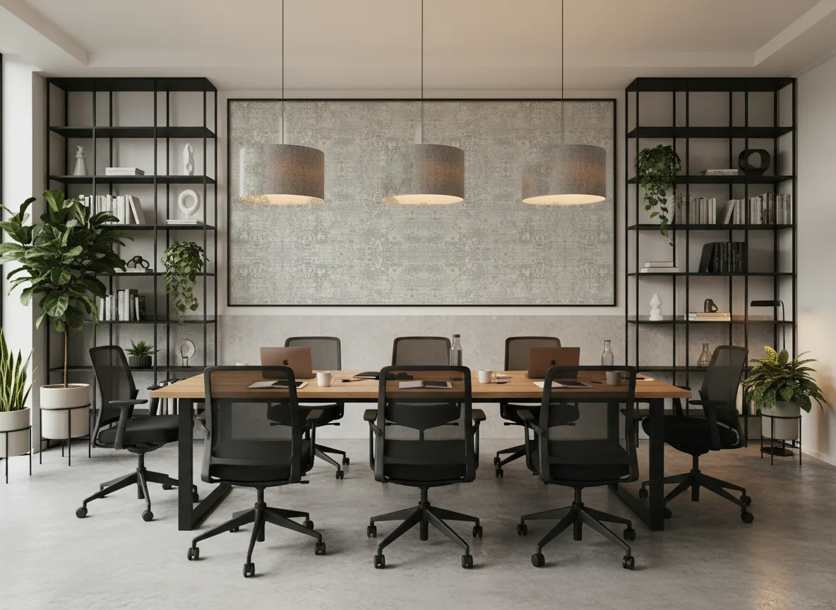 Concept Vintage — Biuro — pole w czarnej ramie nad stołem