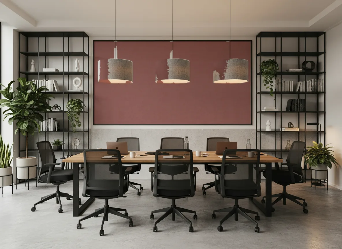 Eos Color 3 — Biuro — pole w czarnej ramie nad stołem