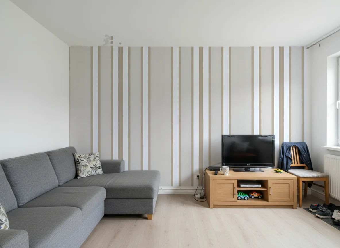 Auteuil — Salon w bloku — ściana za sofą